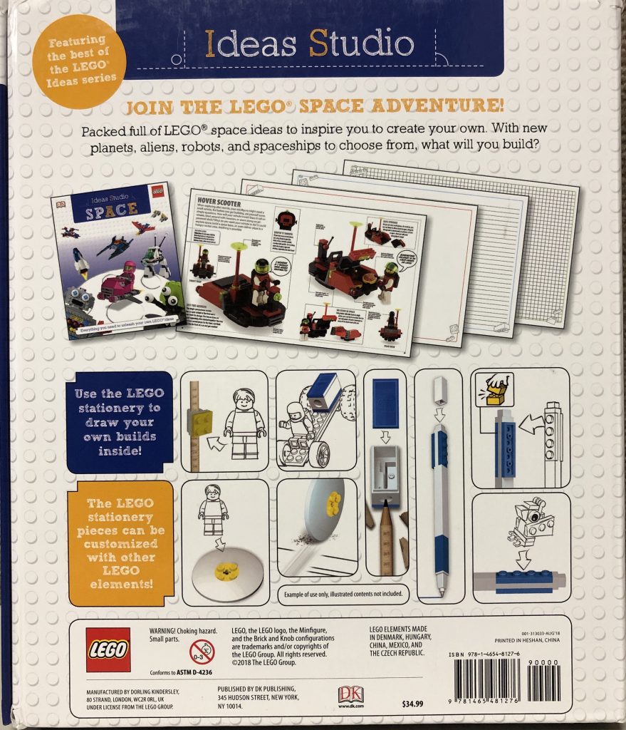 LEGO Spce Ideas Book back cover